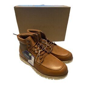 Steve Madden Mens Size 11 Boots Chukka P-Bleekr Casual Work Cognac Tan Ortholite